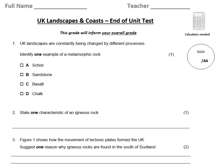 End of topic test form a answer key